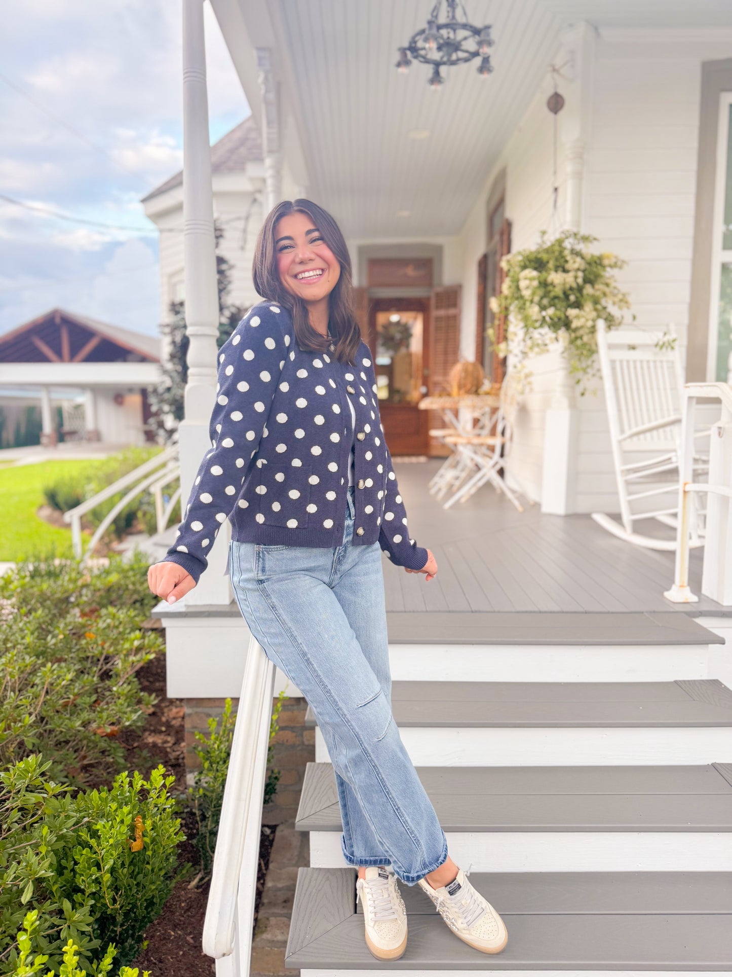 POLKA DOT SWEATER CARDIGAN
