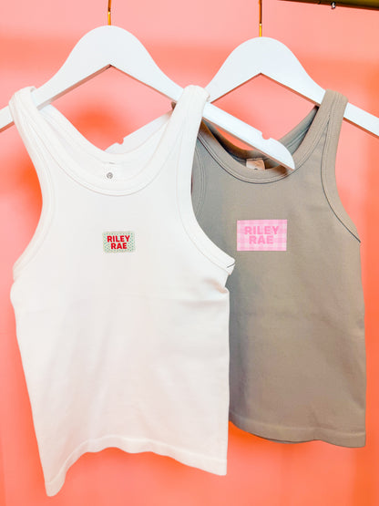 RILEY RAE PATCH TANK - WHITE