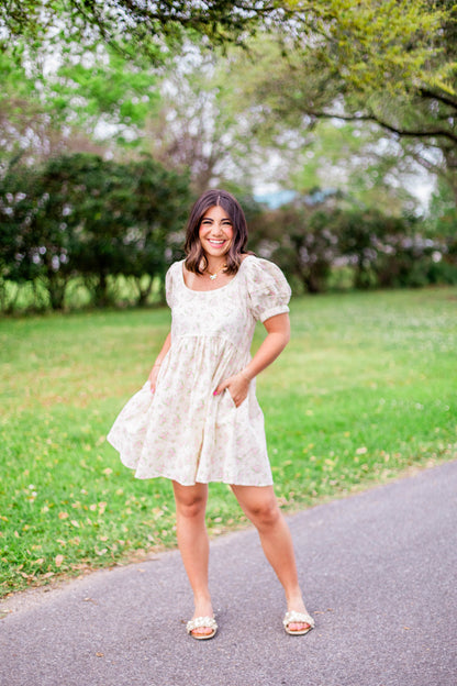 FLORAL PUFF SLEEVE DRESS