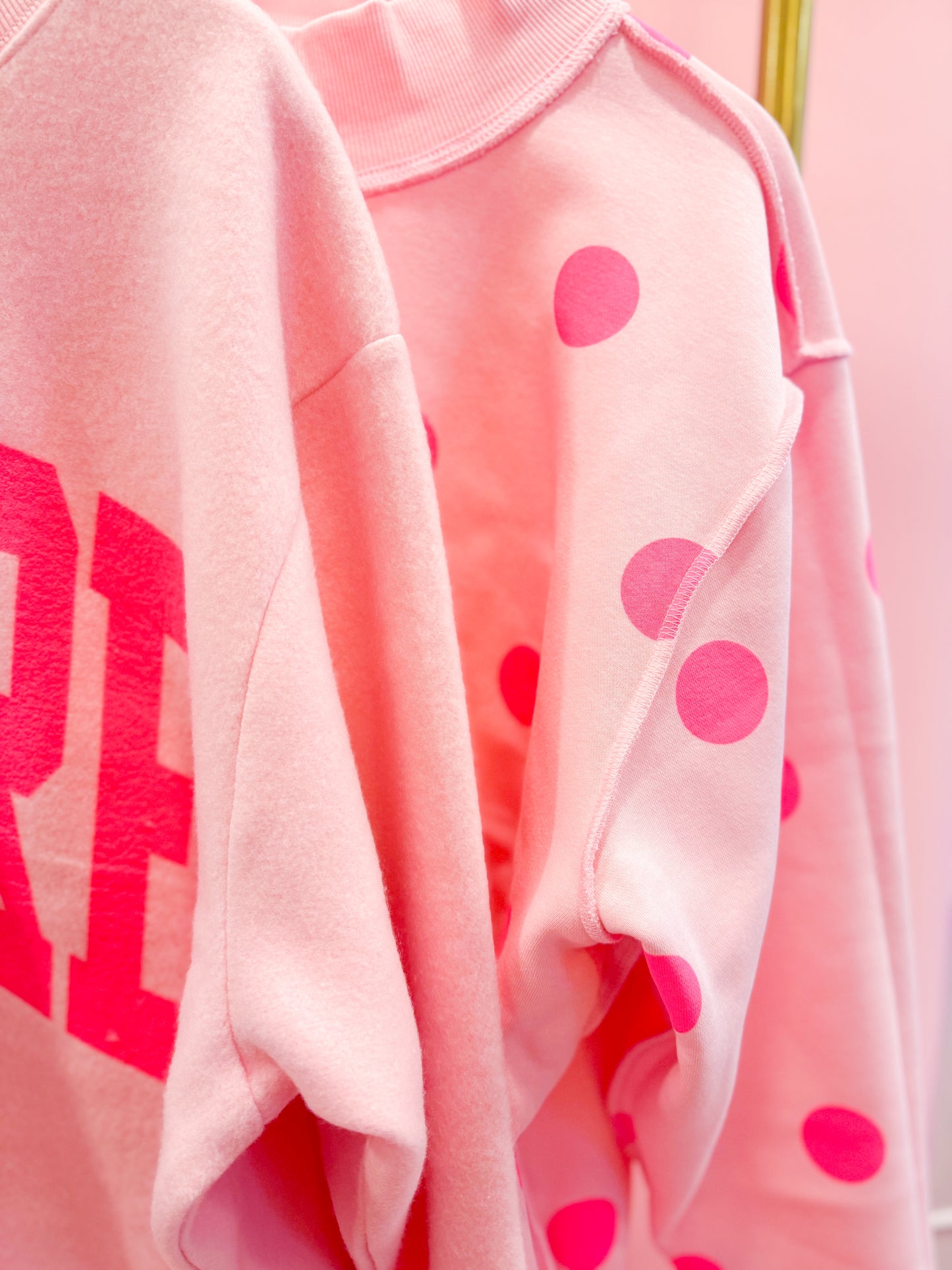 AMORE 2-SIDED MOCK NECK SWEATSHIRT