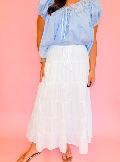 TIERED MAXI SKIRT