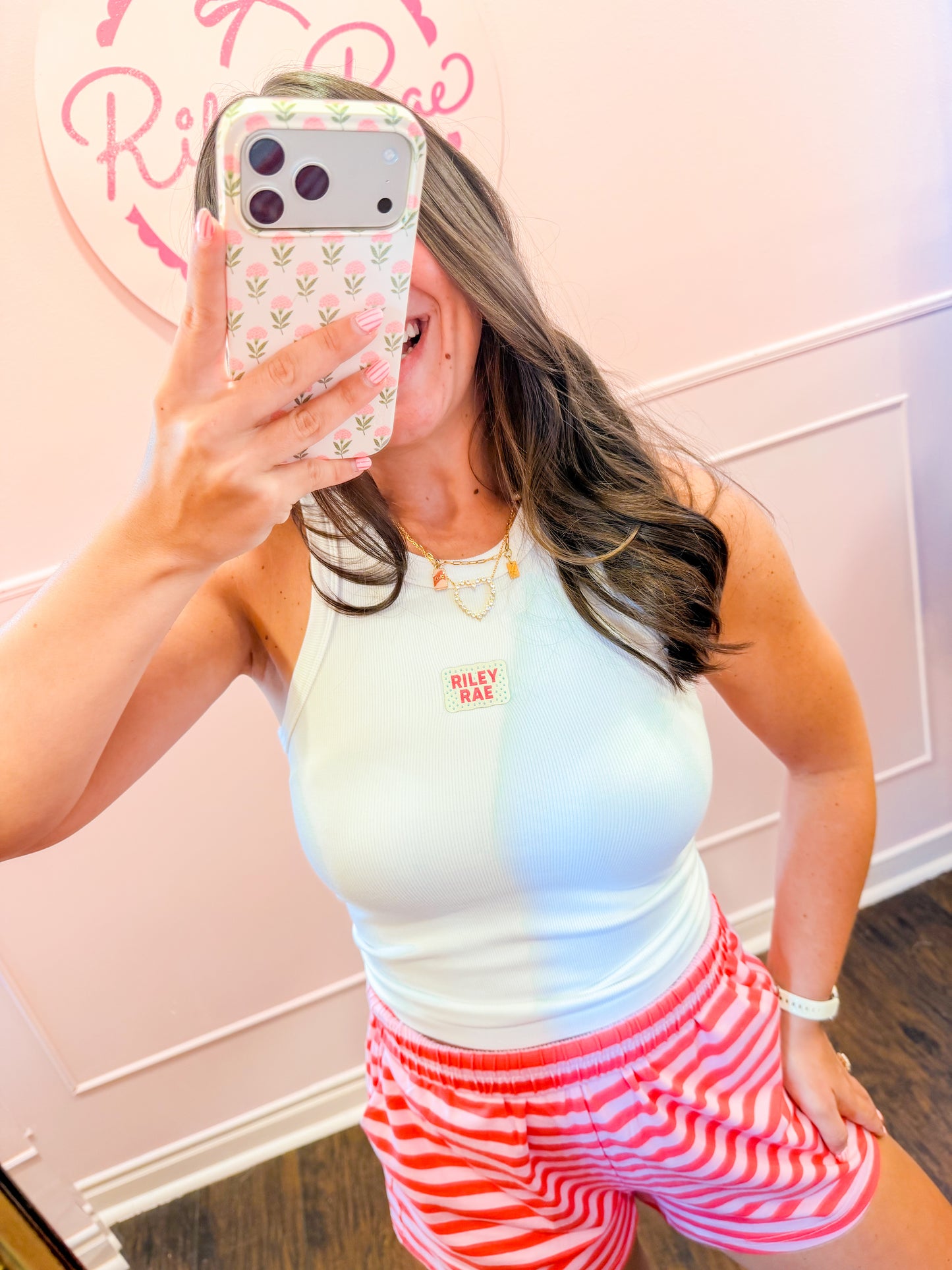 RILEY RAE PATCH TANK - WHITE