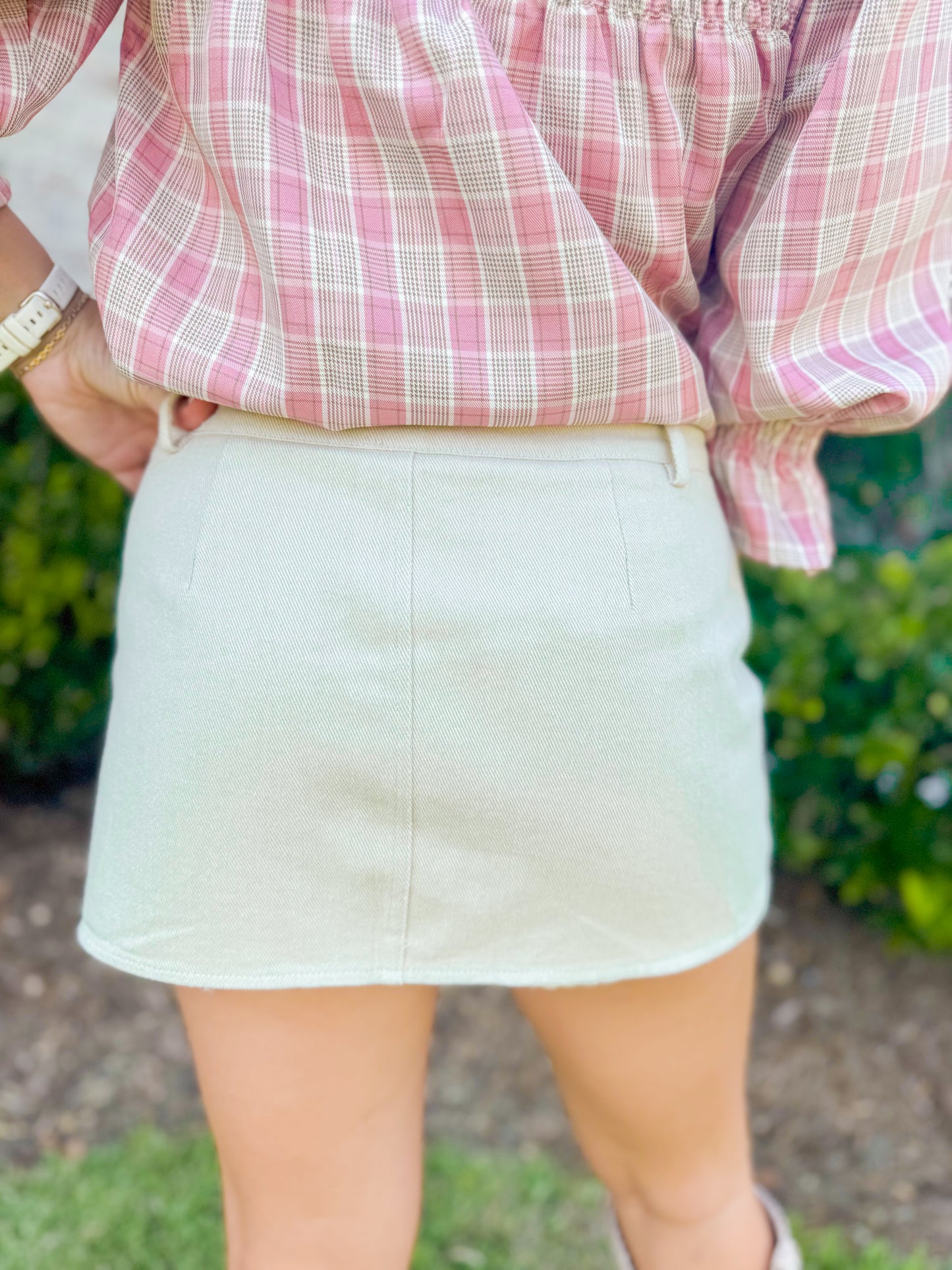 DENIM MINI SKORT