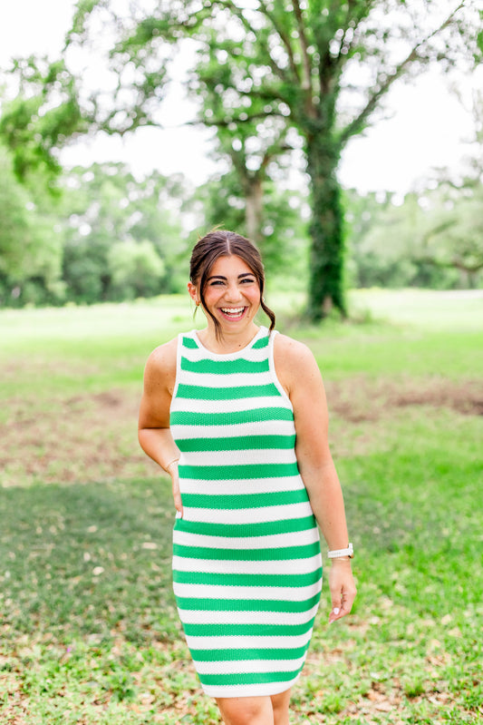STRIPED BODYCON DRESS