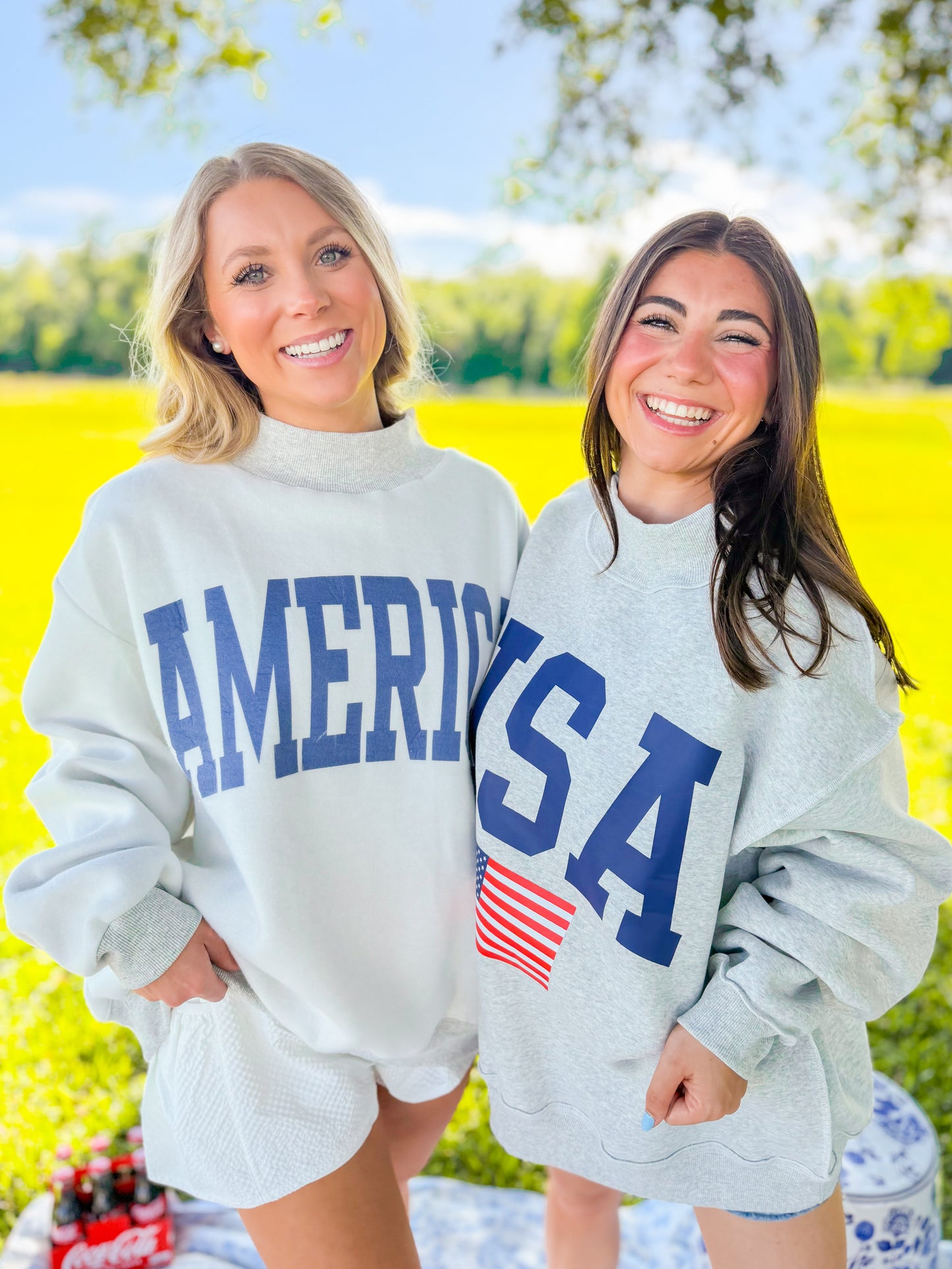 REVERSIBLE USA/AMERICA MOCKNECK OVERSIZED SWEATSHIRT