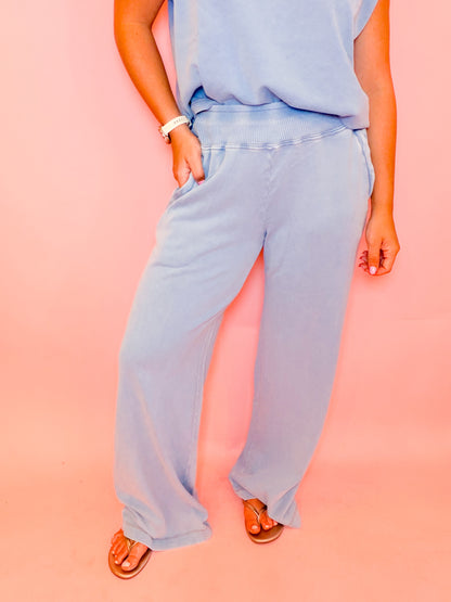 KNIT DENIM PANTS