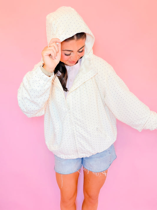 HOODED JACKET WITH FLEECE LINING