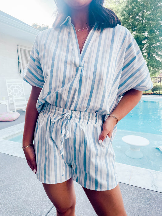 ELASTIC STRIPED BOXER SHORTS