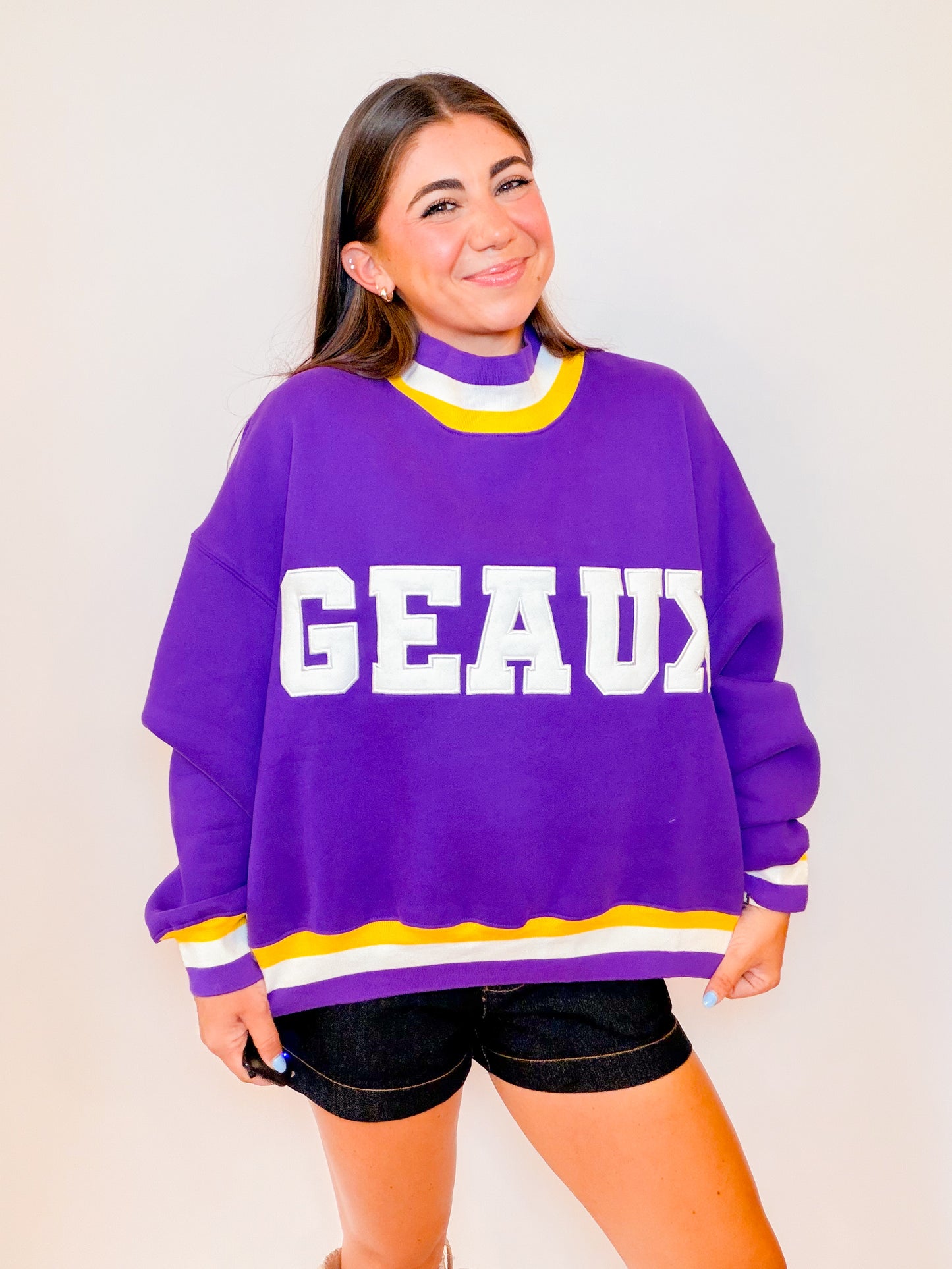 GEAUX MOCKNECK SWEATSHIRT