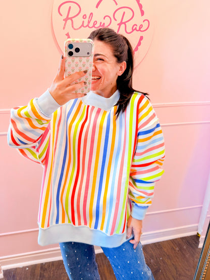 HAPPIEST 2-SIDED MOCK SWEATSHIRT
