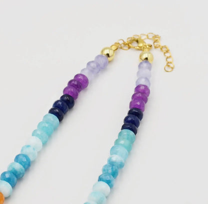 COLORFUL GEMSTONE WITH PEARL