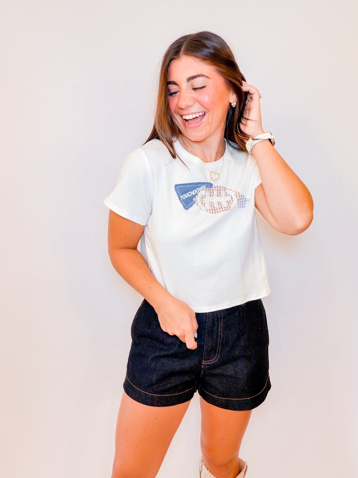 TOUCHDOWN PATCHWORK BABY TEE