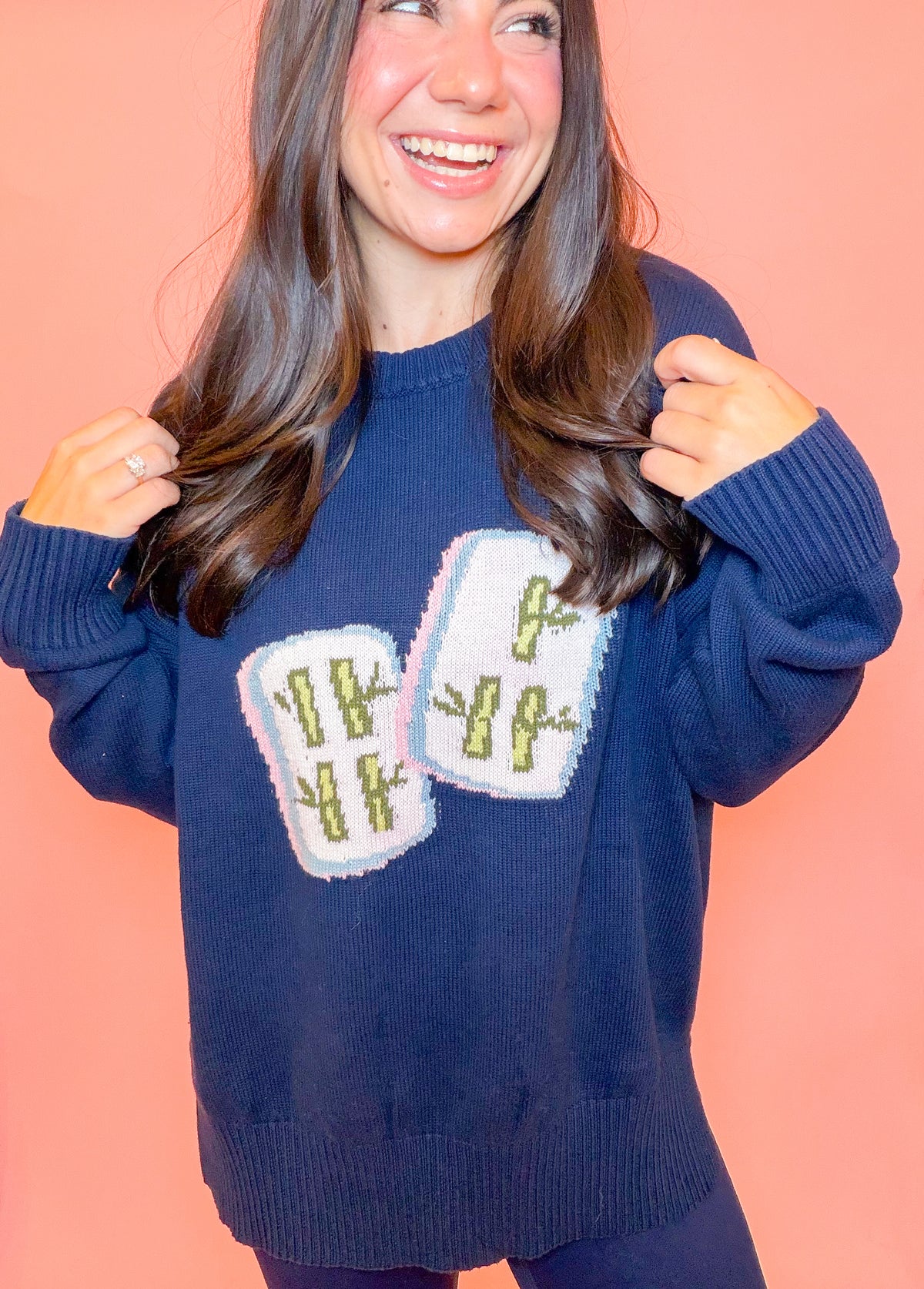 MAHJONG TILE KNIT SWEATER