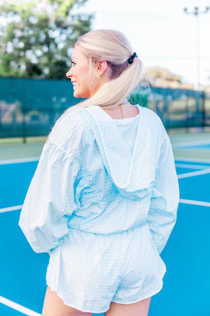 LIGHTWEIGHT GINGHAM PRINT JACKET