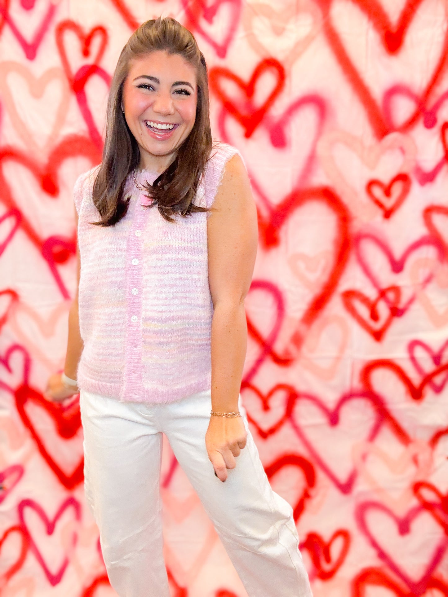 BRUSHED MULTICOLOR STRIPED SWEATER VEST