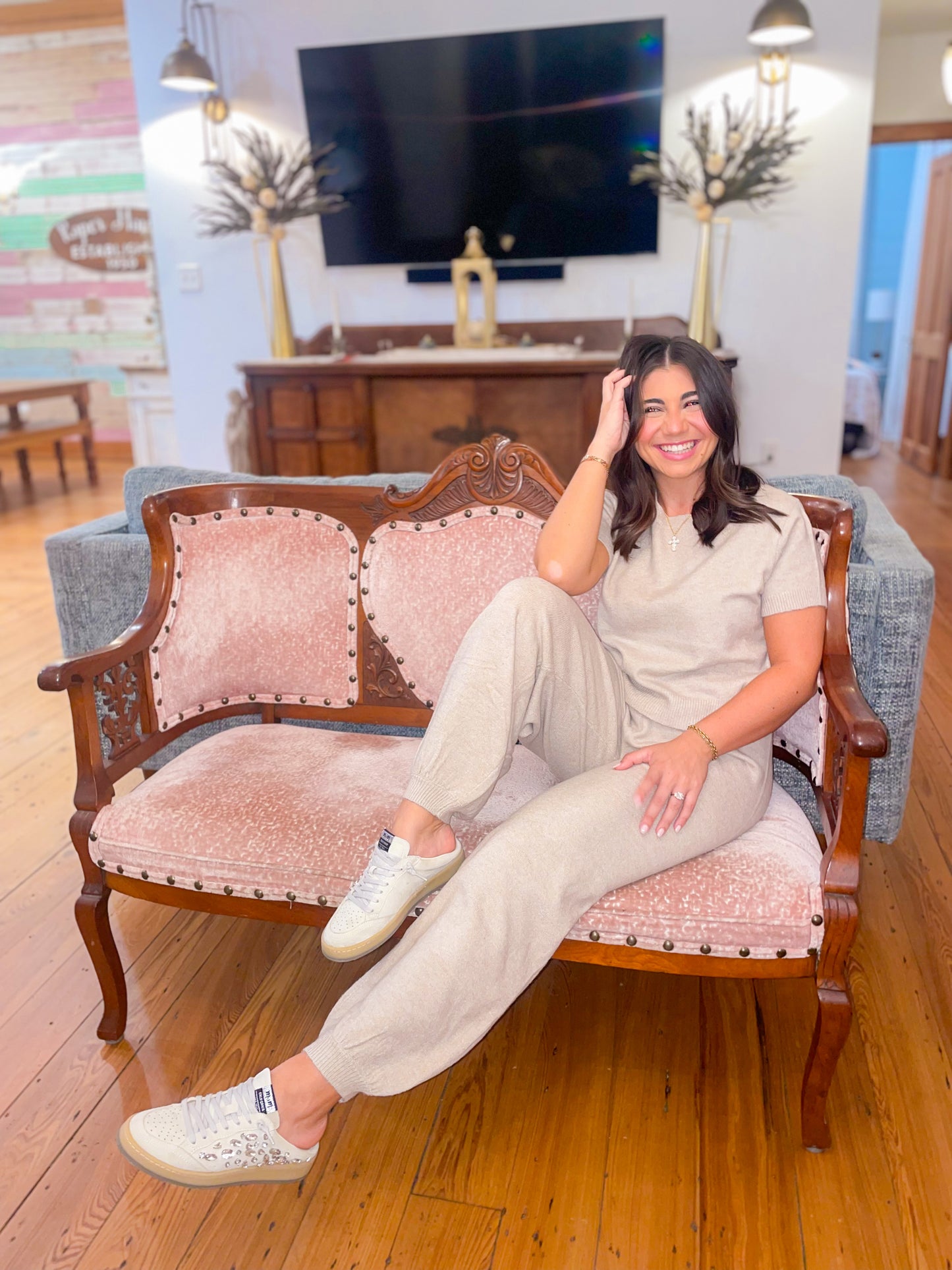 KNIT TOP & JOGGER PANT SET