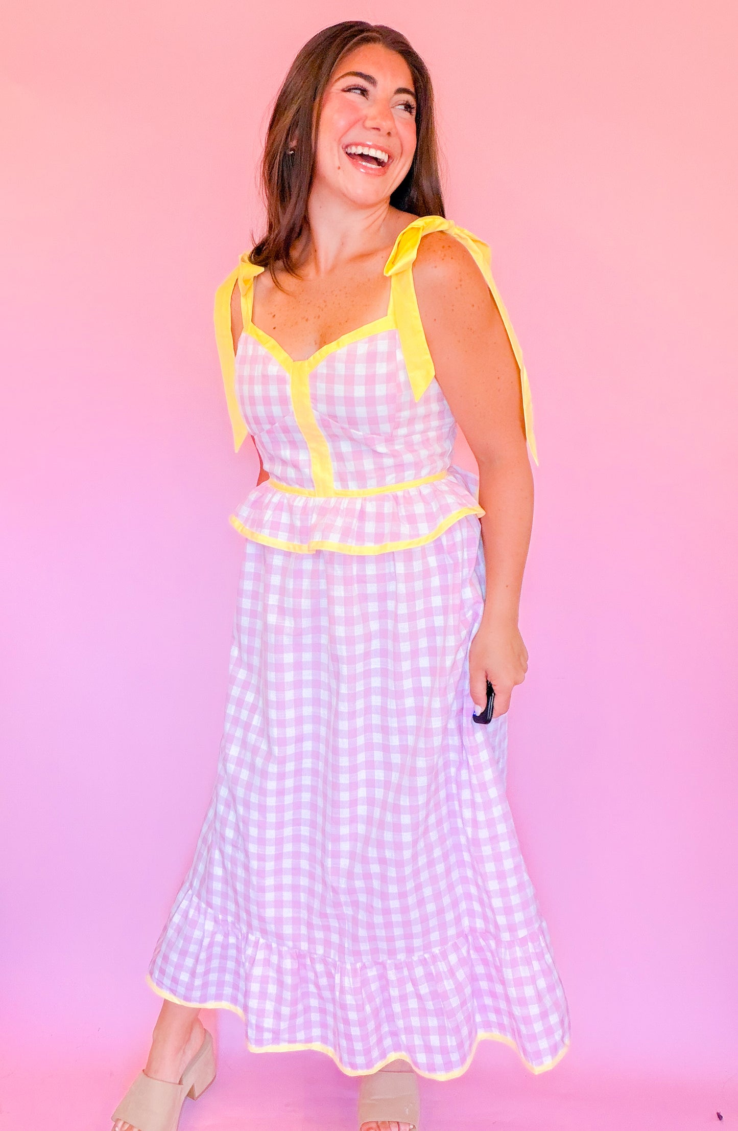 pink gingham dress midi SWEETHEART GINGHAM MIDI DRESS – Riley Rae Boutique