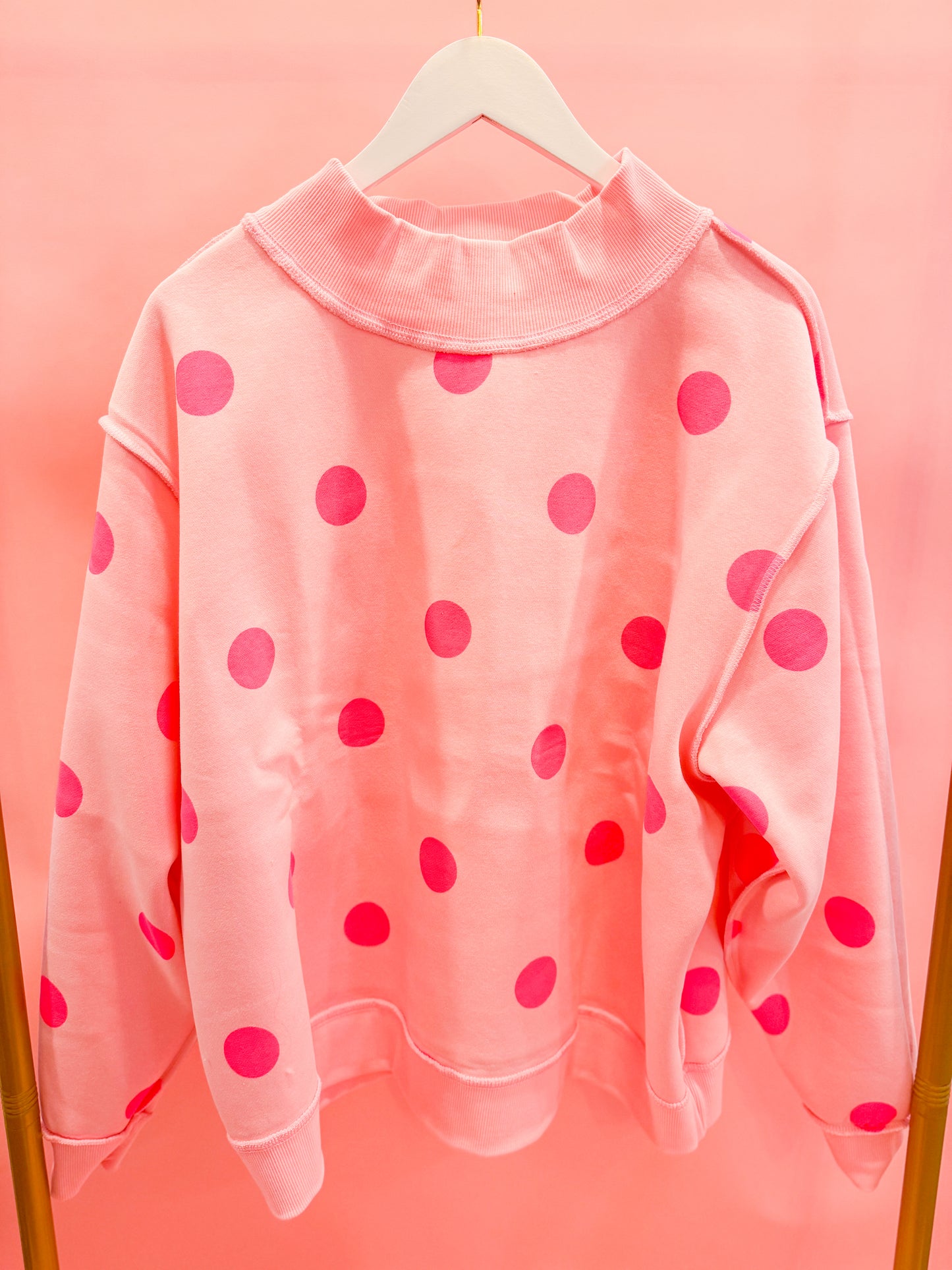 AMORE 2-SIDED MOCK NECK SWEATSHIRT