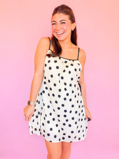 DOT CAMI MINI DRESS