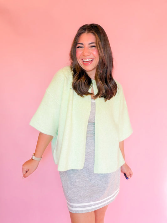 SINGLE BUTTON CAPE SWEATER