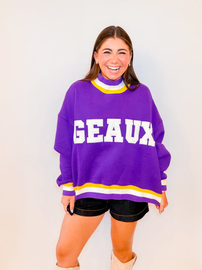 GEAUX MOCKNECK SWEATSHIRT