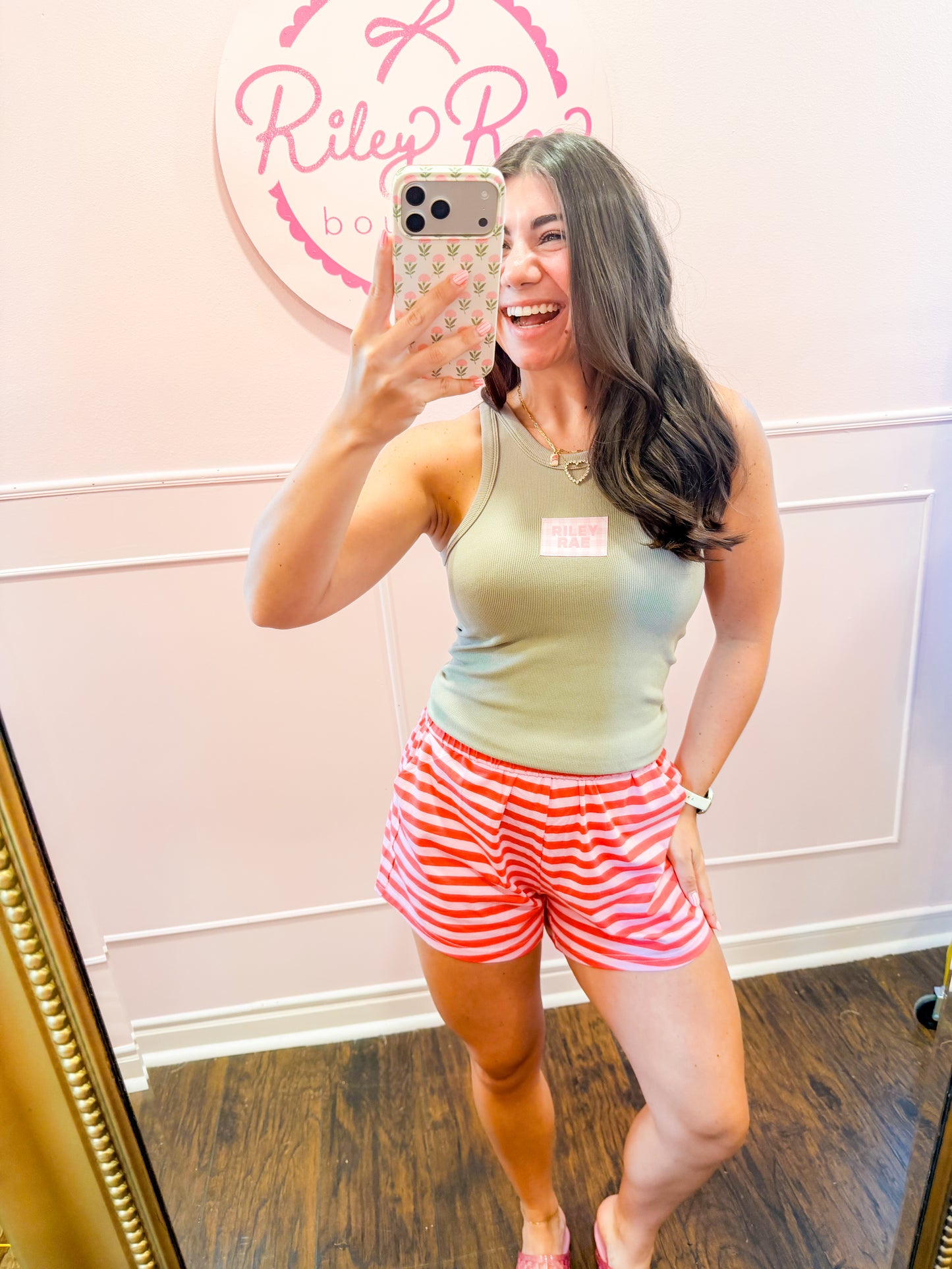 RILEY RAE PATCH TANK - TAUPE