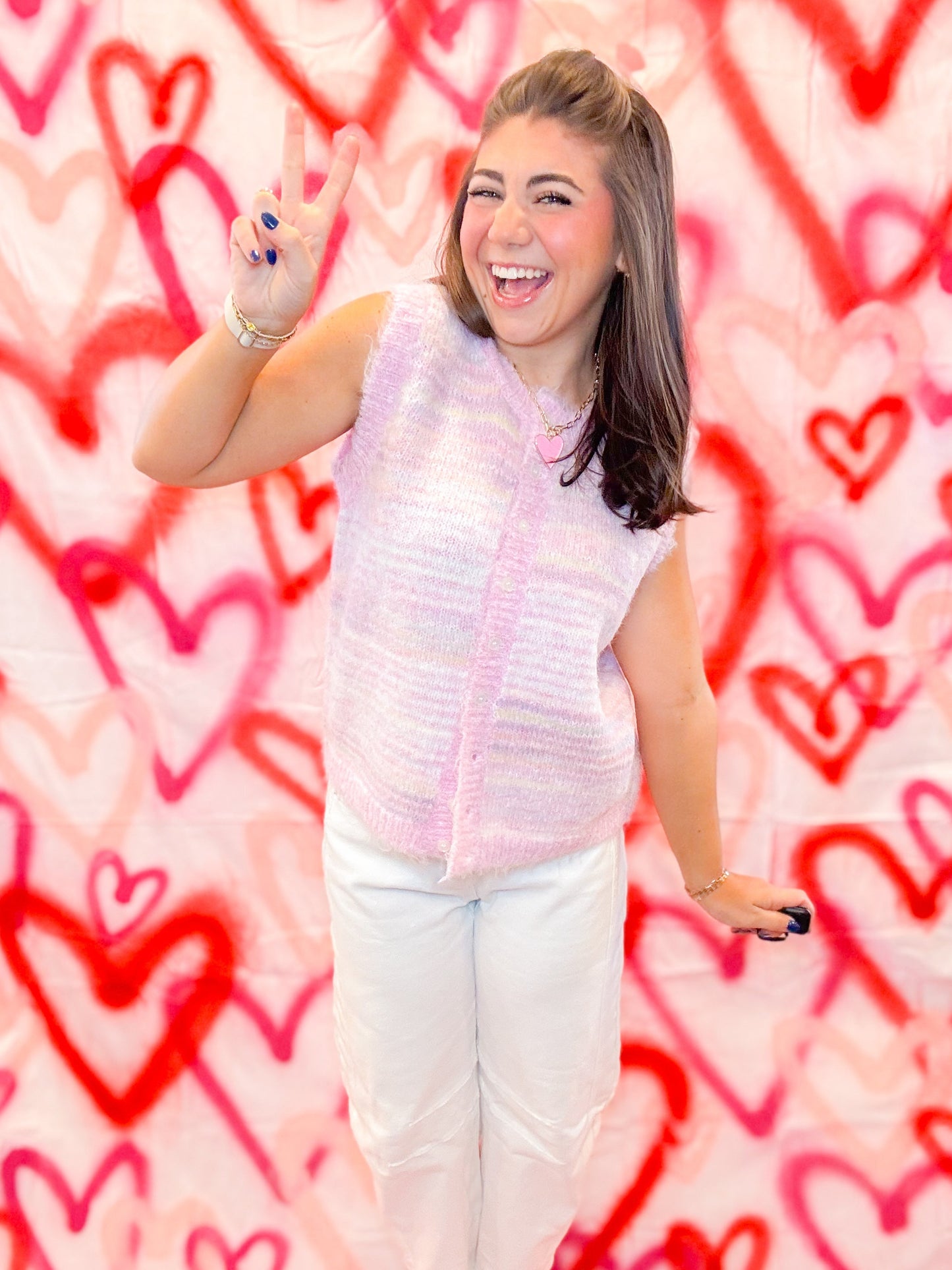 BRUSHED MULTICOLOR STRIPED SWEATER VEST