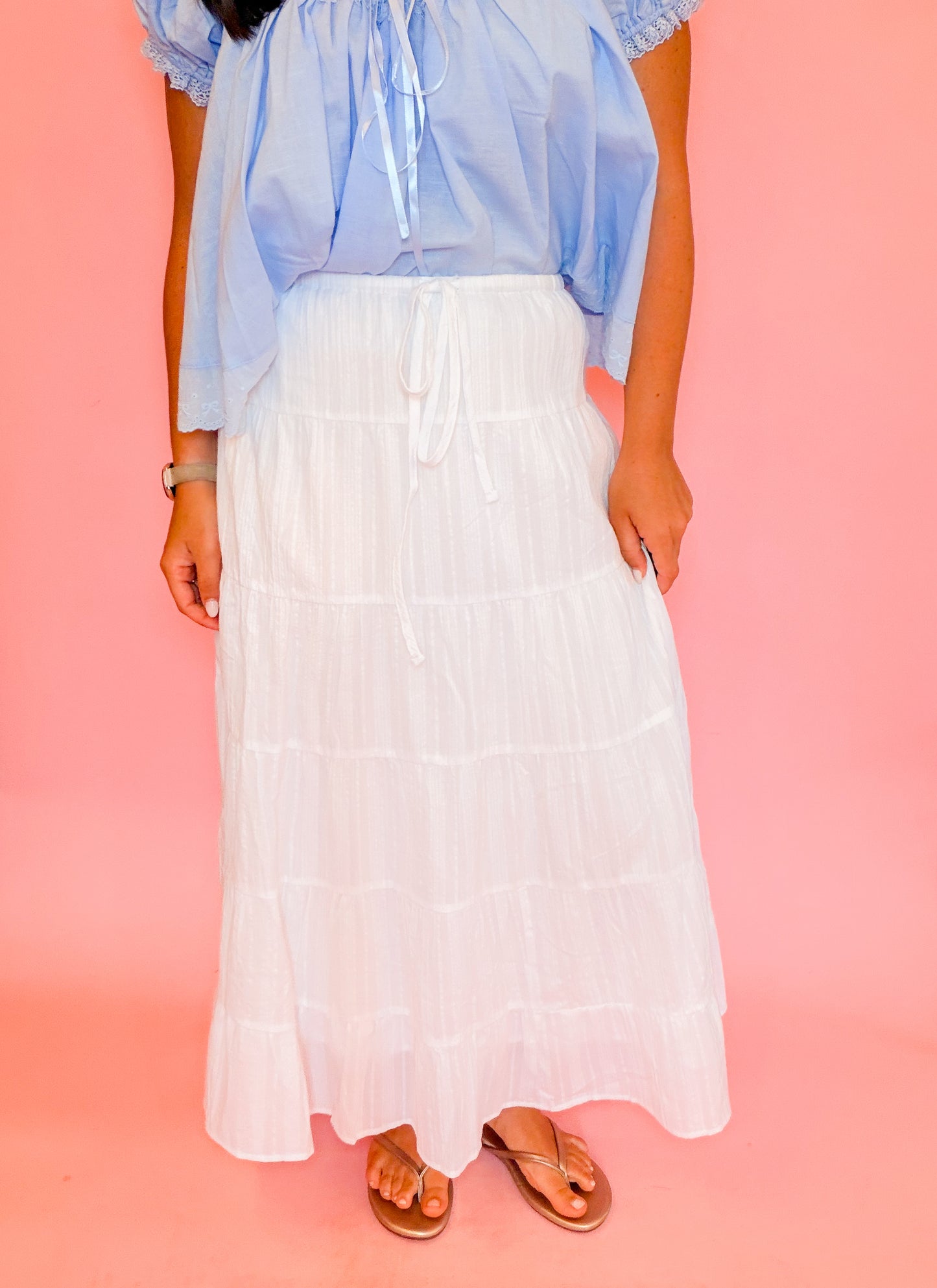 TIERED MAXI SKIRT