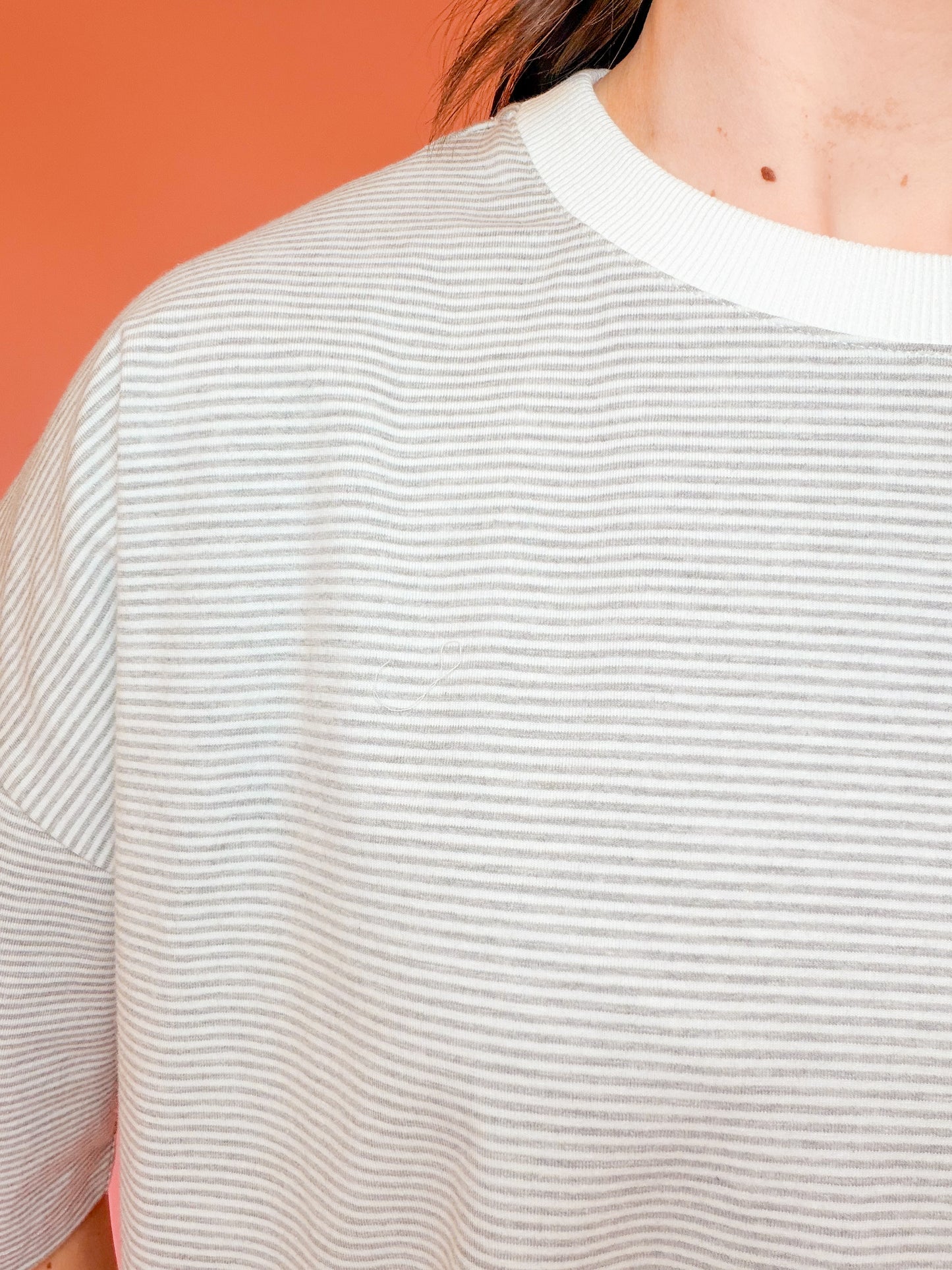 OVERSIZED STRIPED KNIT TEE