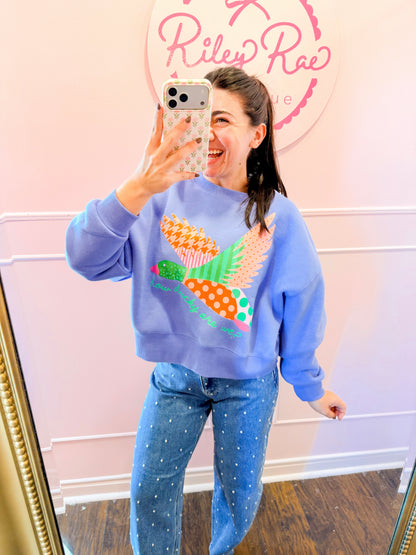 HOW DUCKY ARE WE CROP SWEATSHIRT