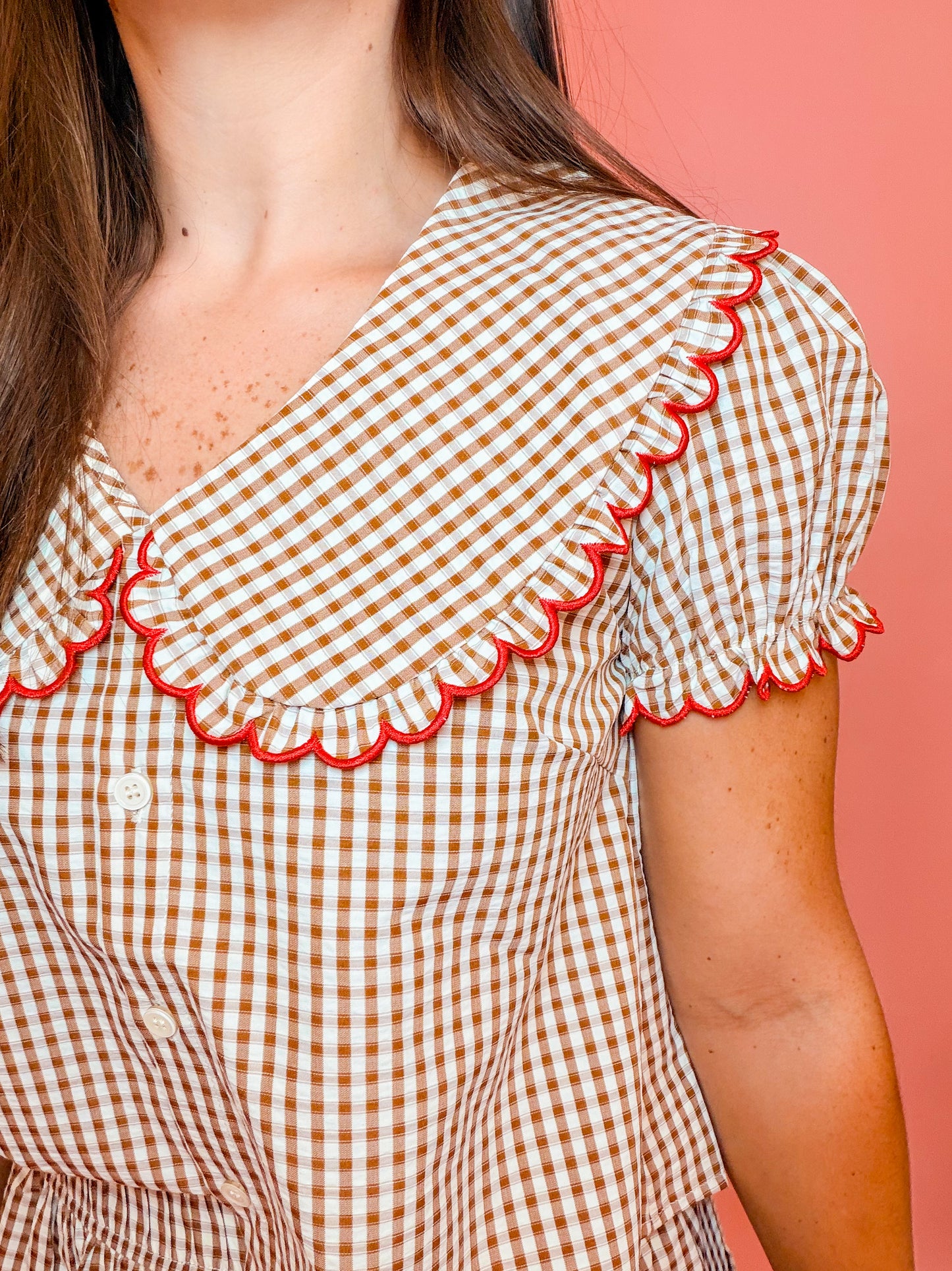 PETER PAN COLLAR BLOUSE + TIERED MAXI SKIRT SET