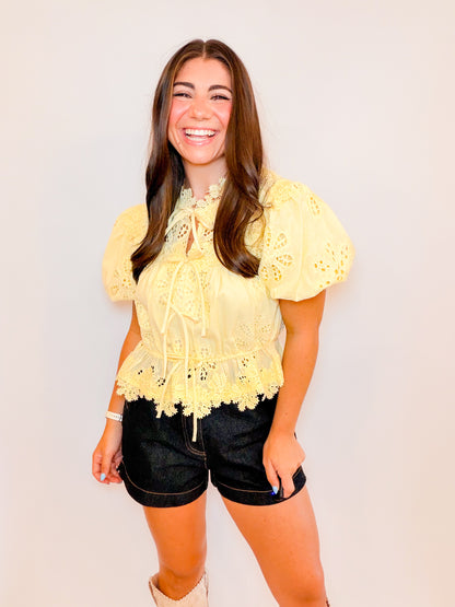 ELOISE BUTTER YELLOW BLOUSE
