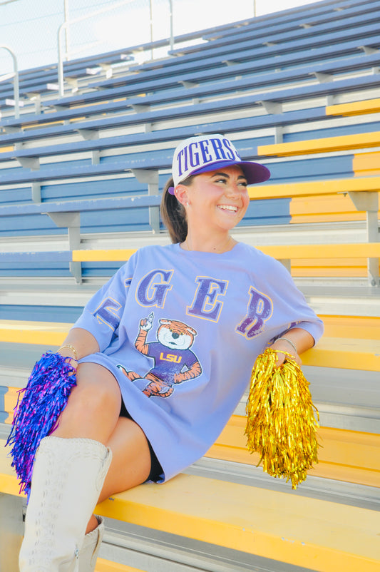LSU SOUTH SPLIT OVERSIZED TEE