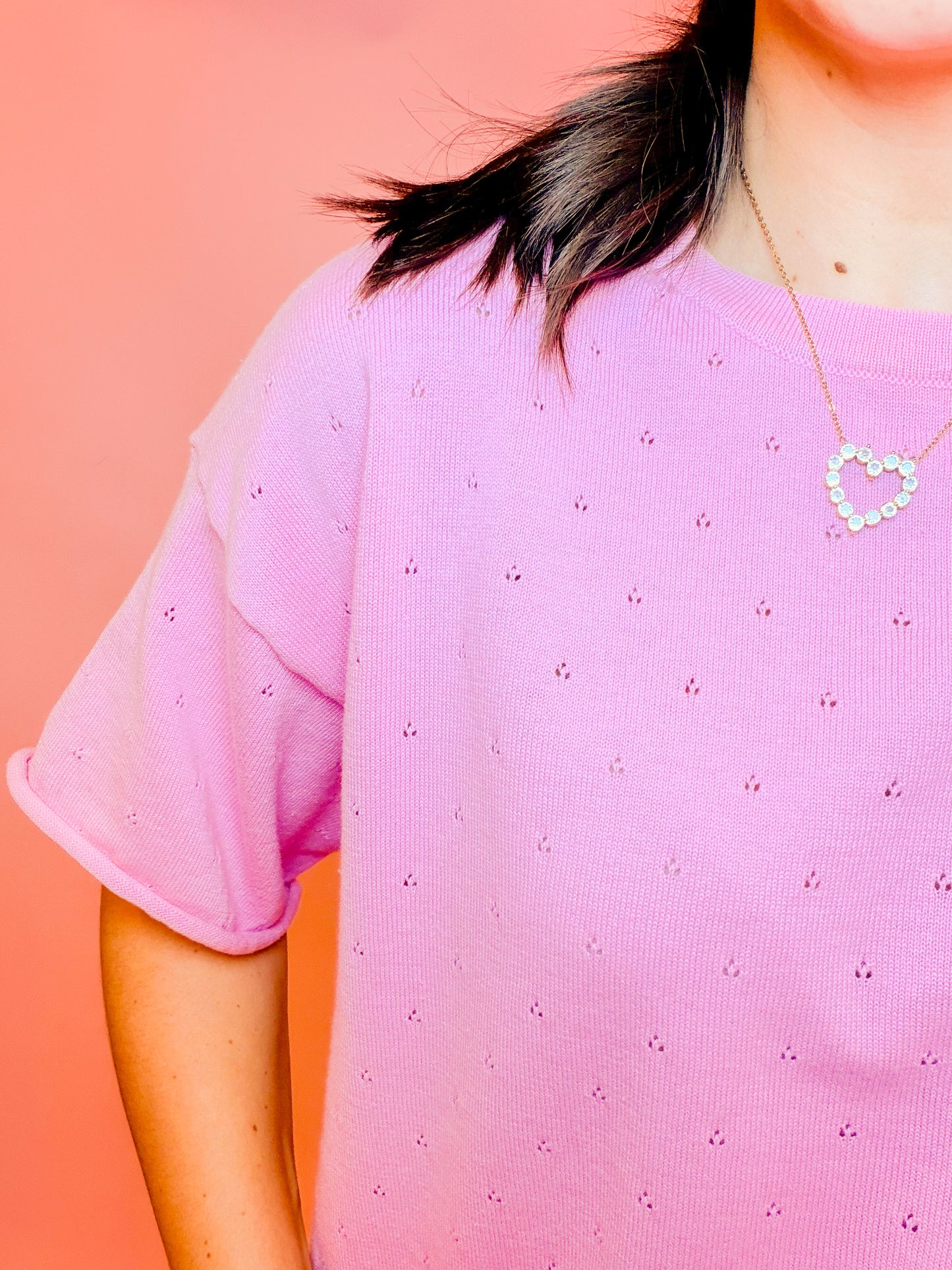 POINTELLE KNIT SET - PINK