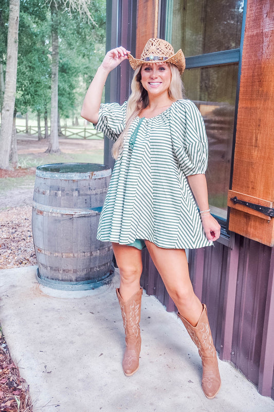 STRIPED OVERSIZED ROMPER