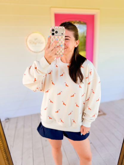 USA DOG GRAPHIC SWEATSHIRT