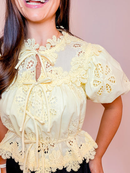 ELOISE BUTTER YELLOW BLOUSE