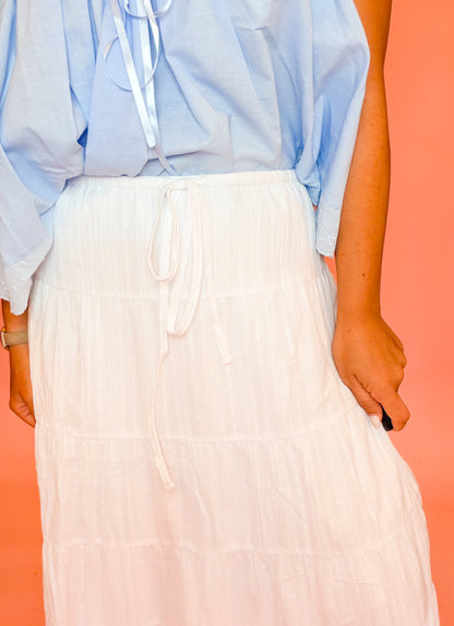 TIERED MAXI SKIRT