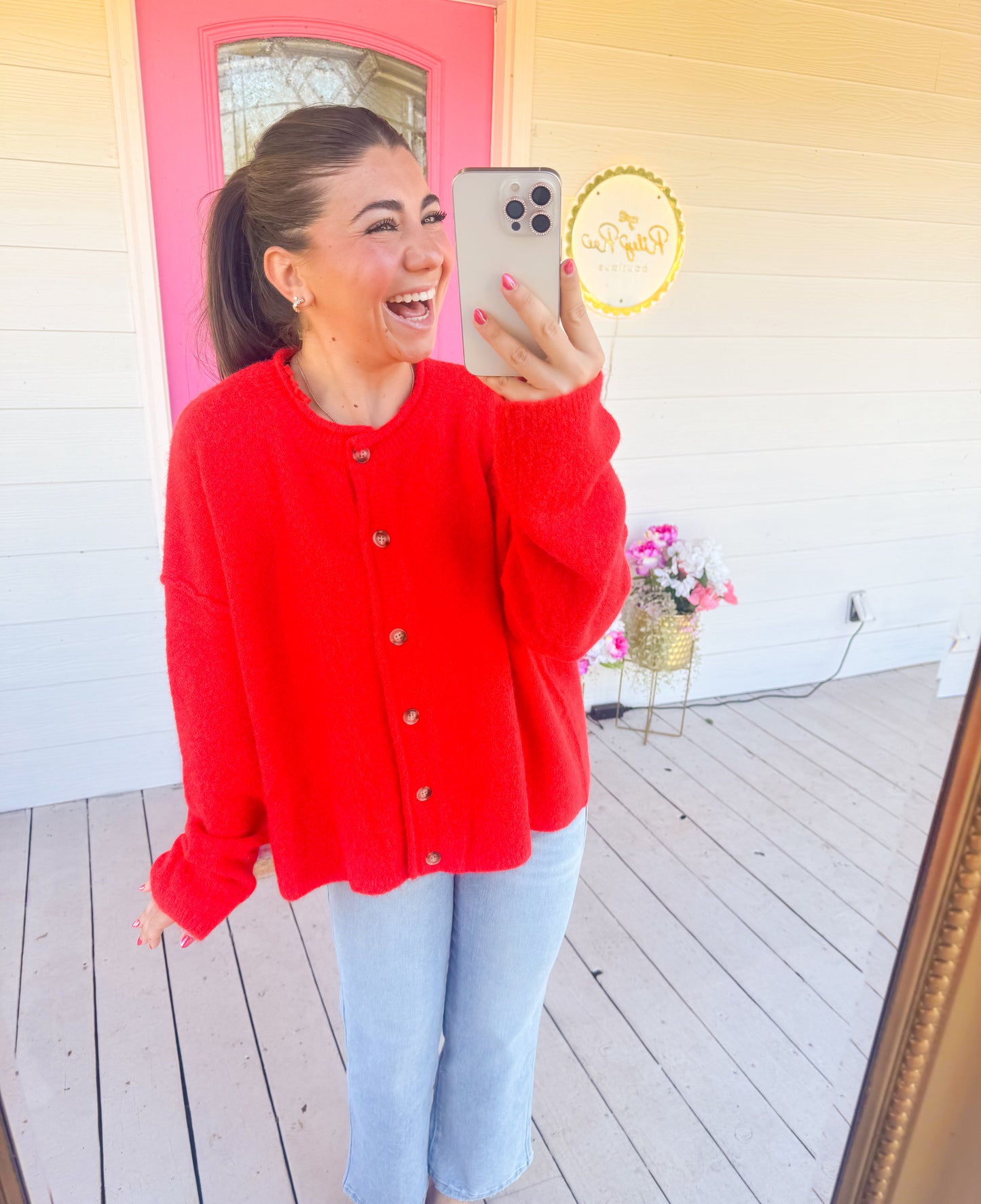 SOFT TOUCH BUTTON UP SWEATER CARDIGAN