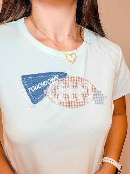 TOUCHDOWN PATCHWORK BABY TEE