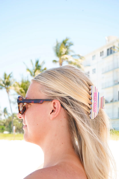 STRIPED DILLY DALLY HAIR CLIP