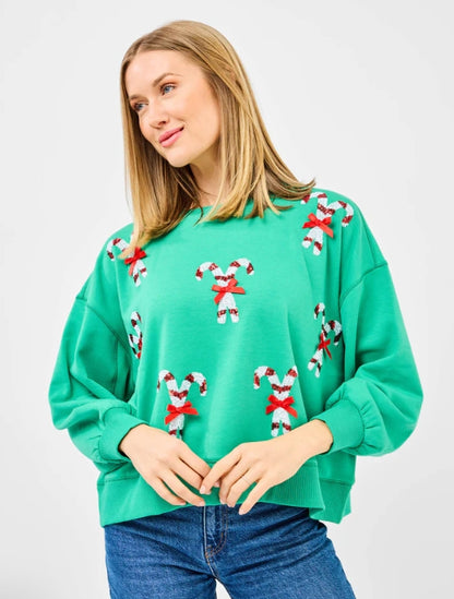 CANDY CANE MILLIE SWEATSHIRT