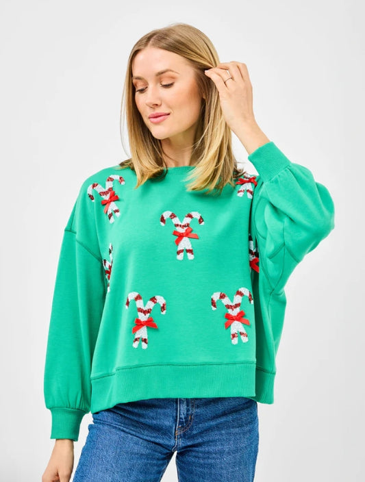 CANDY CANE MILLIE SWEATSHIRT