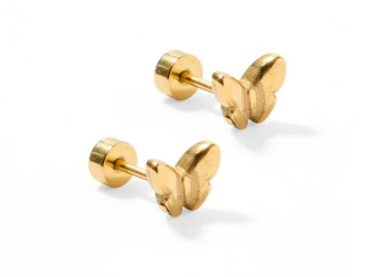 SCREWBACK STUD EARRINGS - BELLA BUTTERFLY