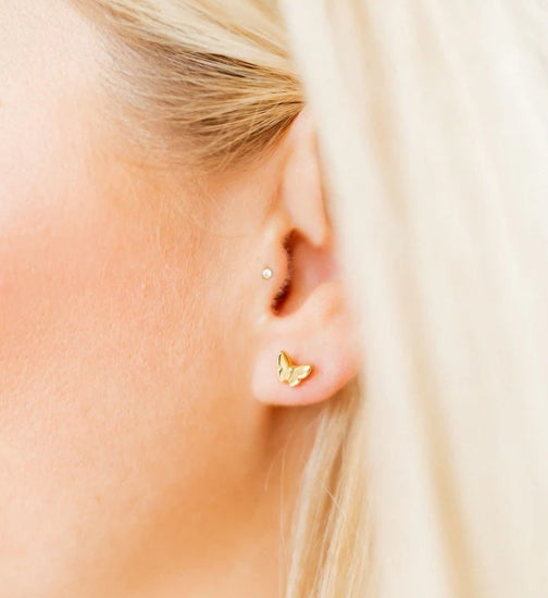 SCREWBACK STUD EARRINGS - BELLA BUTTERFLY