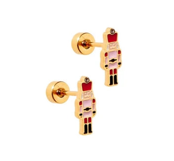 SCREWBACK STUD EARRINGS - NUTCRACKER