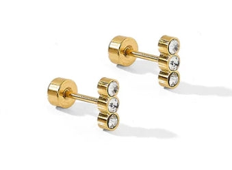 SCREWBACK STUD EARRINGS - POPPY